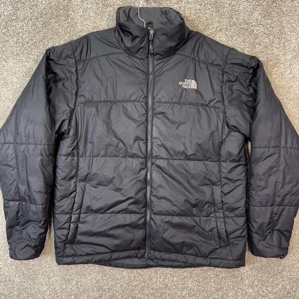 The North Face Puffer Jacket Mens Medium Black Quilted Insulated EUC